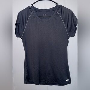 Women’s large gray workout T-shirt semi fitted champion dri fit